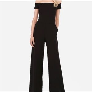 Express Black Off the Should Jumpsuit